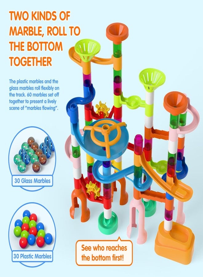 ifollower Marble Run, 135pcs Marble Maze Game Construction Building Toys for Kids, Marble Track Race Set STEM Learning Toys Gift for Boys Girls 3 4 5 6 7 8 9 10+ - Image 4